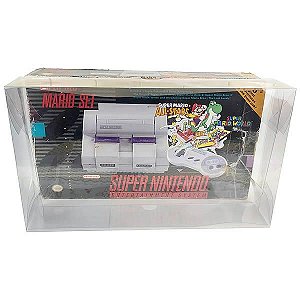 1 Protertor OFERTA Console-6 (0,25mm) Caixa Protetora de Plástico para Console SNES Super Nintendo (SUPER SET)