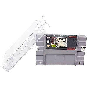 20pçs Games-1 (0,20mm) Case para Jogo de Videogame Super Nintendo SNES Caixa Protetora Transparente