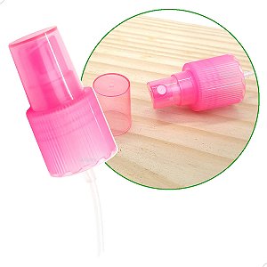 Válvula Spray Estriada ROSA CHICLETE R24mm R24/415 (10un) (CH/381ERO24) Pulverizador Cosméticos, Perfumaria, Limpeza