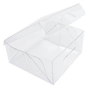 25 Caixa de Acetato PX-55 (9,5x9,5x5,5 cm) Embalagem de Plástico Transparente, Caixa para Embalagem, Caixa de Plástico