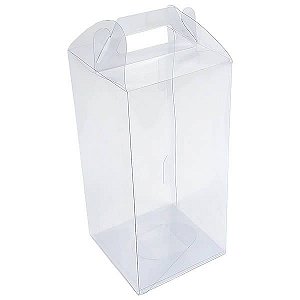 10 Caixa de Acetato PX-36 (8x8x20,5 cm) Caixa Maleta Embalagem de Plástico Transparente