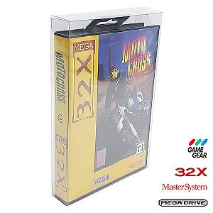(10pçs) Games-29 (0,30mm) Caixa Protetora para CaixaBox Case com ABA DE PENDURAR Mega Drive, Master System, 32X e Game Gear