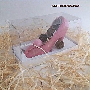 KIT Caixa para Sapato de Chocolate (21x10x12 cm) Caixa e Berço KIT100 10unids Caixa de Acetato