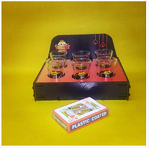SHOT GAME C/6 COPOS MARTELINHO+BARALHO+CX.HDF ESTAMP. 90566
