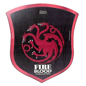 PLACA DECORATIVA 30X25X1CM GOT TARGARYEN ESCUDO.