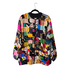 Jaqueta patchwork (tam. M)