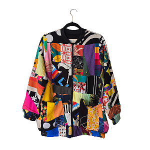 Jaqueta patchwork (tam. PP)