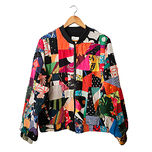 Jaqueta patchwork (tam. M - curta)