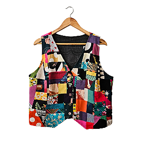 Colete patchwork (tam. G)