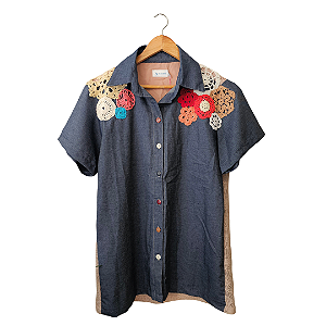Camisa com crochê (tam. M)