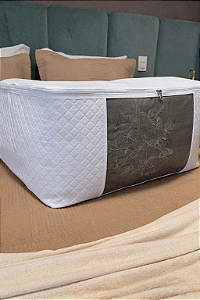 Pack organizador para edredom com zíper - capa protetora para edredom, TNT e matelassê - tam M