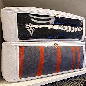 Pack organizador para edredom com zíper - capa protetora para edredom, TNT e matelassê - tam P