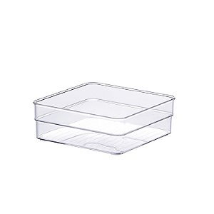 Organizador Diamond 15 x 15 x 5,2 cm cristal