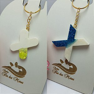 Chaveiro em resina Letra X