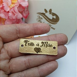 Etiqueta em Couro Sintético Personalizada - 1,5X4 cm