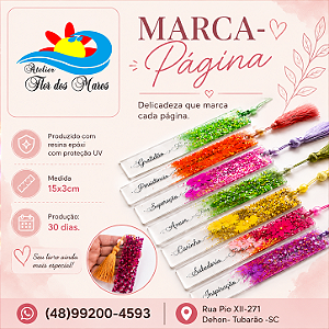 Marca- Pagina em Resina