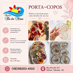 Porta Copos em Resina Redondos
