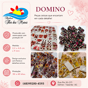 Dominó em Resina com Design Exclusivo