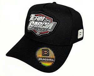 Boné New Team Garcia Aba Curva Preto e Vermelho