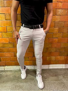 Calça Alfaiataria Super skinny Areia