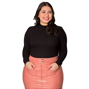 Blusa Jhenifer em malha canelada Hapuk