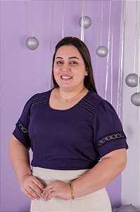 Blusa Soraia em viscolinho com elastano Puro Sharmy