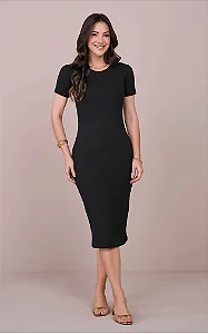 Vestido Luciana em malha canelada Tata Martello