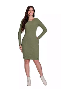 Vestido  Isabella em malha canelada Hapuk