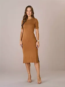 Vestido Márcia em malha canelada Liberty Tata Martello