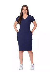 Vestido Kelly em malha Canelada Hapuk