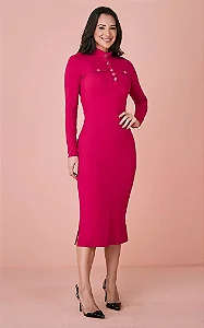 Vestido Emiliana em Malha Canelada Tata Martello