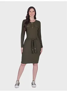 Vestido Clementine Em Malha Canelada Hapuk