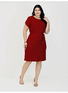 VESTIDO STELLA MALHA BORDÔ NÍTIDO