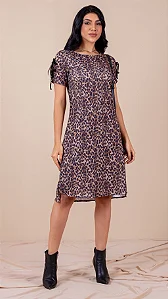 Vestido Rose em crepe viscose Puro Sharmy