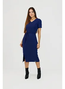 VESTIDO ANIELE MALHA CANELADO NÍTIDO