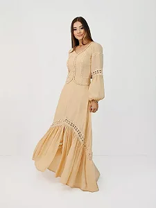 Vestido Barbara longo em crepe Nitido