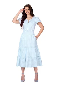 Vestido Regiane Plano Listrado Hapuk
