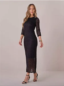 Vestido Mary em renda franjada Tata Martello