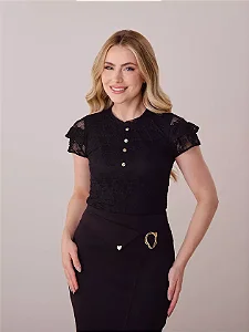 Blusa Silvia em renda bordada Tata Martello