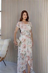 Vestido Longo em Tule Expressão Moda