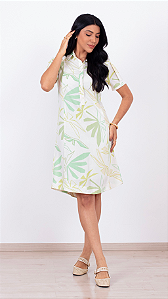 Vestido Celeste Chemise Puro Sharmy