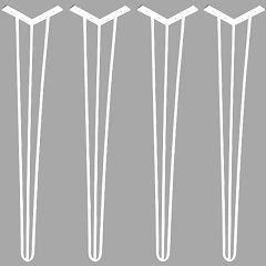 4 Hairpin Legs com 73cm de altura - Pintura em Branco Eletrostático