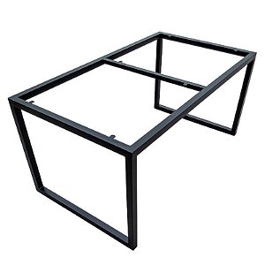 Base para Mesa - Modelo Tubos de Ferro - Pintura em Preto Eletrostático