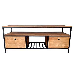 Rack com Gavetas e Nicho para Garrafas de Vinho