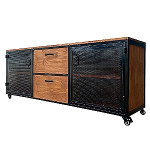 Rack com 2 Portas de Ferro e 2 Gavetas