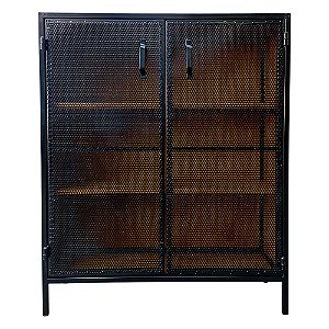 Aparador Alto com 2 Portas de Chapas de Ferro