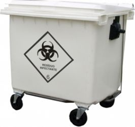 Contentor Hospitalar de 4 Rodas - 1000 Litros