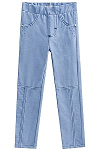 CALÇA LEGGING EM MALHA DENIM AZUL CLARO - INFANTI