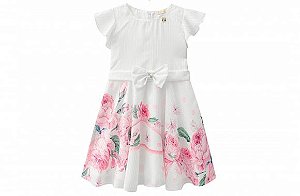 VESTIDO MENINA FLORAL EM CHIFFON - KUKIÊ