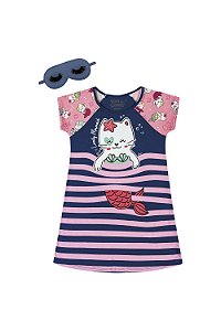 KIT 2PÇS ELIAN INFANTIL CAMISOLA COM TAPA OLHO